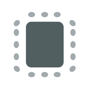 Conference room setup icon showing central table with chairs on all sides