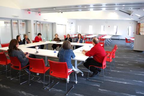 Meeting Room interior shot with enclosed square setup