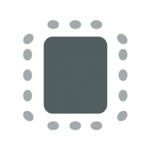 Conference room setup icon showing central table with chairs on all sides